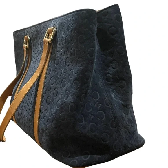 Celine | Bags | Celine Vintage Macadam Bluesuede Tote | Poshmark